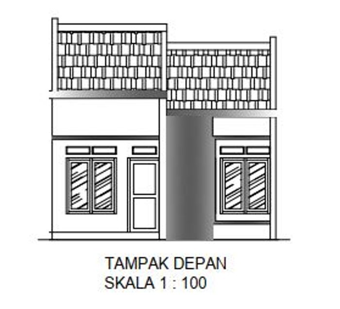 foto tampak rumah tipe 30 perumahan Banjardowo regncy