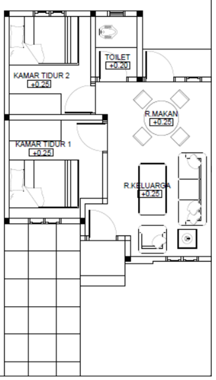foto denah rumah tipe Abdiland perumahan ABDI LAND II GALANG