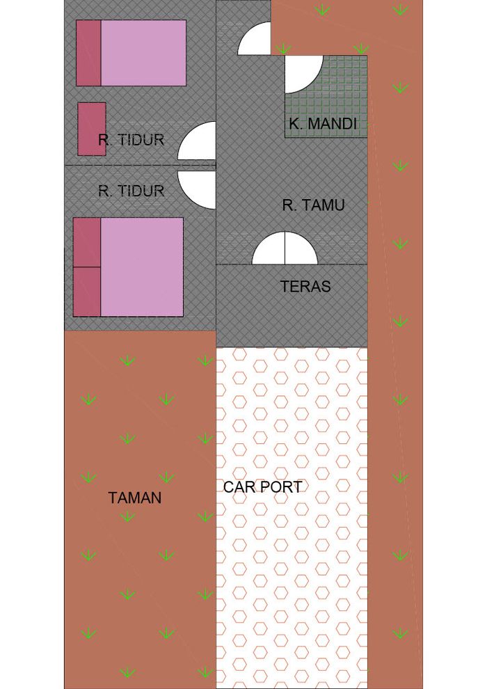 foto denah rumah tipe A perumahan Wisesa Jimbarwana Residence