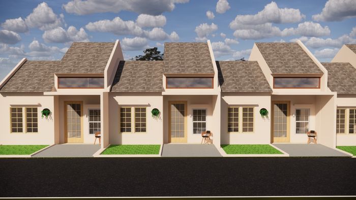 foto tampak rumah tipe 33/60 perumahan Queensland Residence