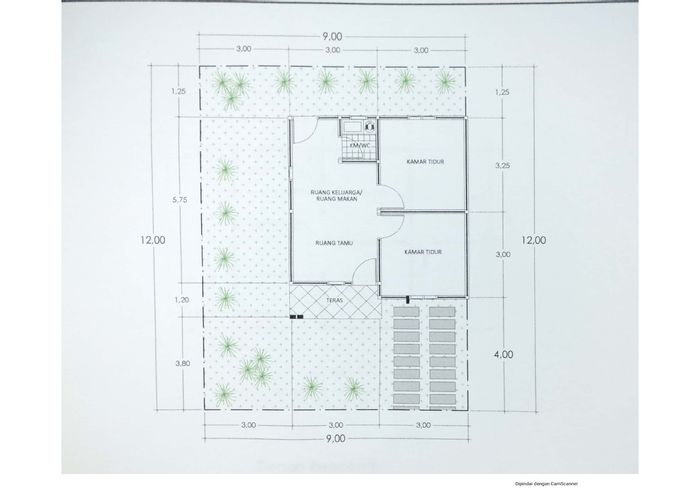 foto denah rumah tipe 36/108 perumahan Taman Cendana