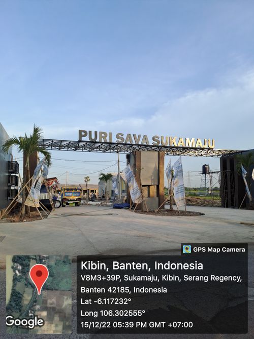 foto gerbang perumahan Puri Sava Sukamaju