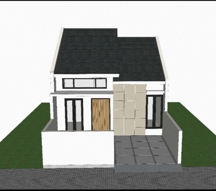 foto tampak rumah tipe 36 perumahan Queen GARDENIA 2 ROSE