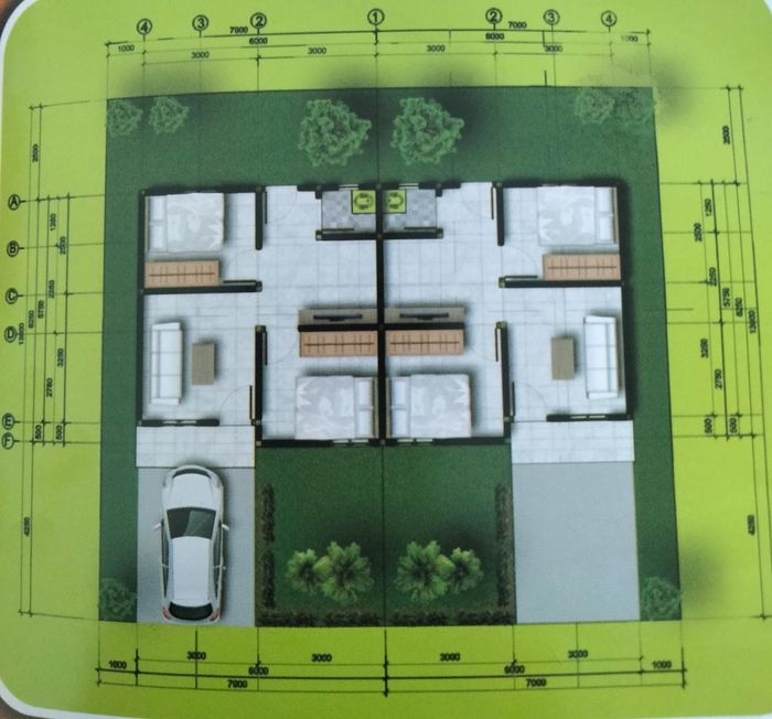 foto denah rumah tipe Subsidi perumahan PERUMAHAN BAMBU KUNING GARDEN