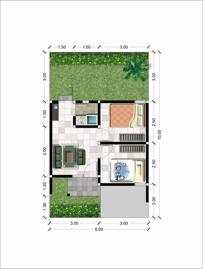 foto denah rumah tipe 31/60,93 perumahan Perumahan MUTIARA GADING