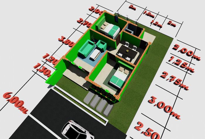 foto denah rumah tipe 36 perumahan GRIYA INAYAH PERMAI 3