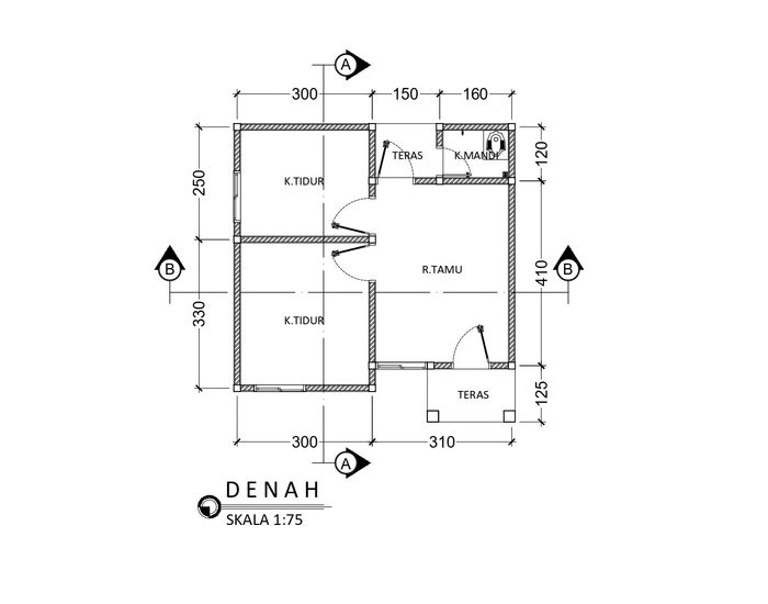 foto denah rumah tipe 36 perumahan PASIR MUTIARA RESIDENCE 2