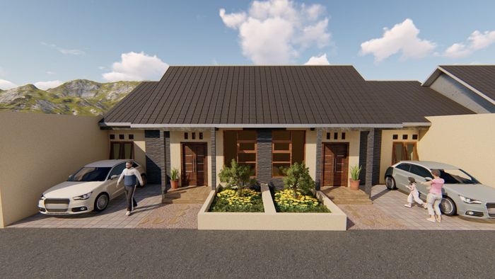 foto tampak rumah tipe 42/96 perumahan GRAHA MILENIA REGENCY