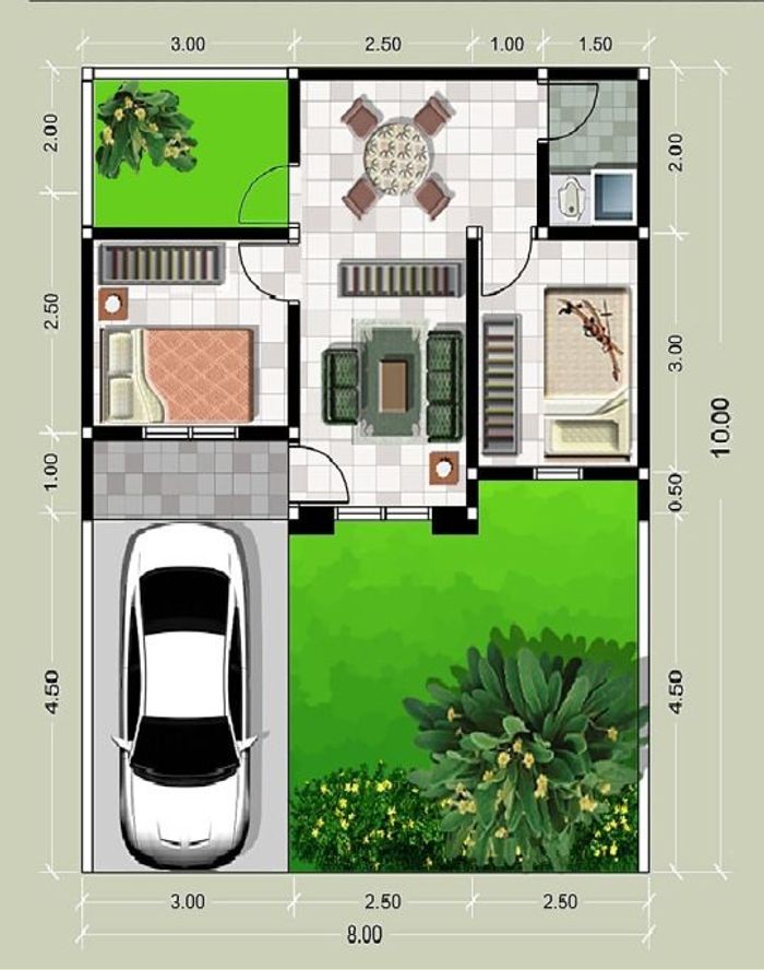 foto denah rumah tipe SUBSIDI perumahan PANORAMA MUTIARA REGENCY