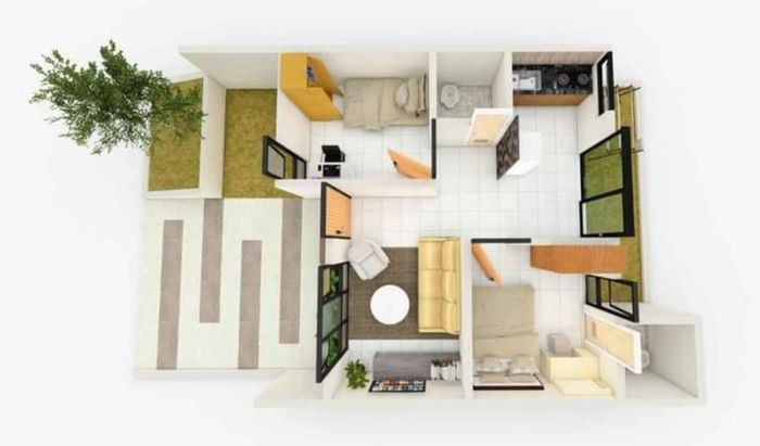 foto denah rumah tipe Komersil perumahan Perumahan Green Wanakerta