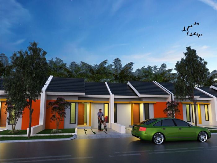 foto tampak rumah tipe 30/60 perumahan GRIYA AZWA RESIDENCE