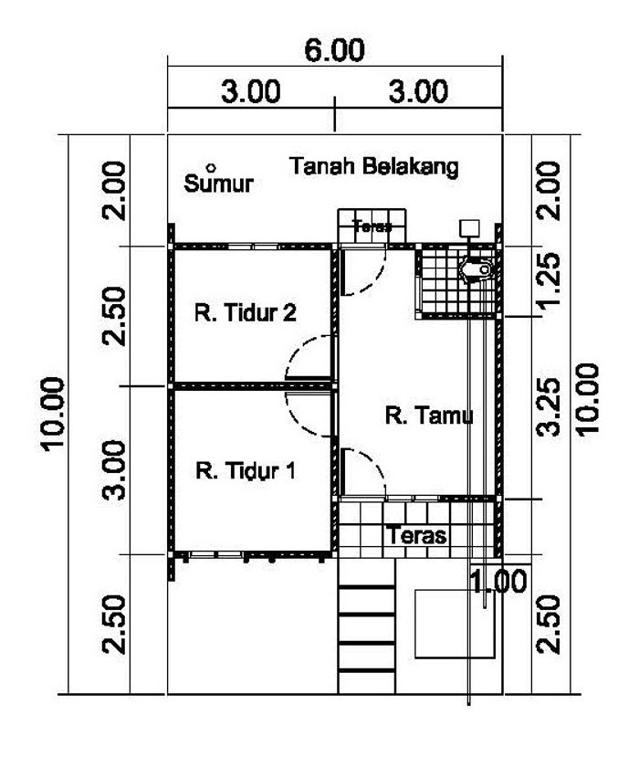 foto denah rumah tipe 30 perumahan Foresta Residence