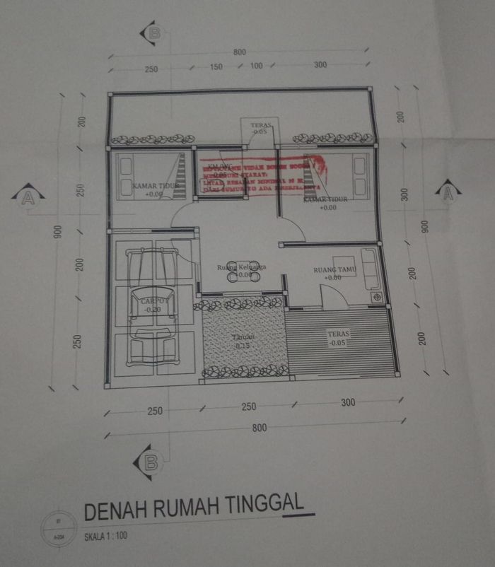 foto denah rumah tipe 33 perumahan Graha Sebani Asri