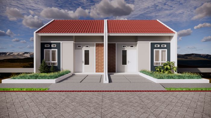 foto tampak rumah tipe 30/60 perumahan Nirwana Teras Asri