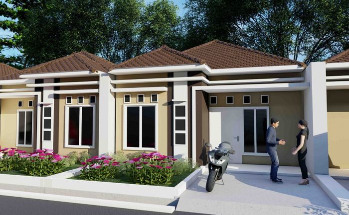 foto tampak rumah tipe 36/72 perumahan Perumahan Teratai Industrial Residence