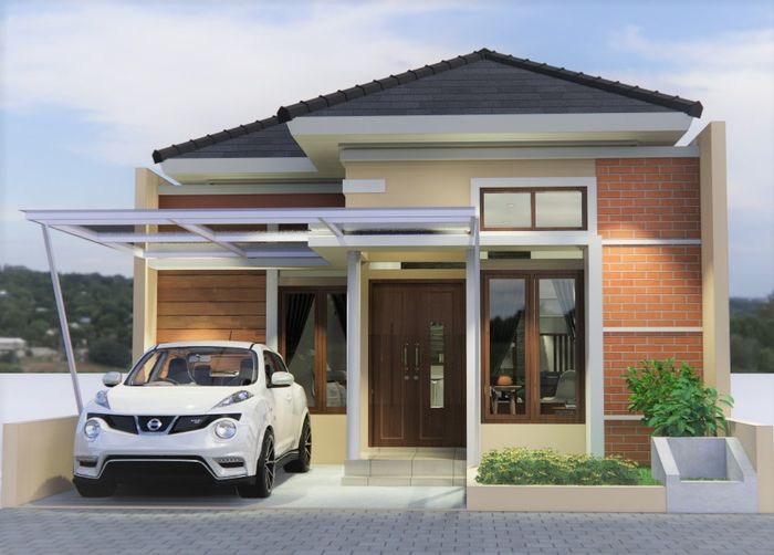 foto tampak rumah tipe Komersil 45 perumahan Griya Abi Sukowati
