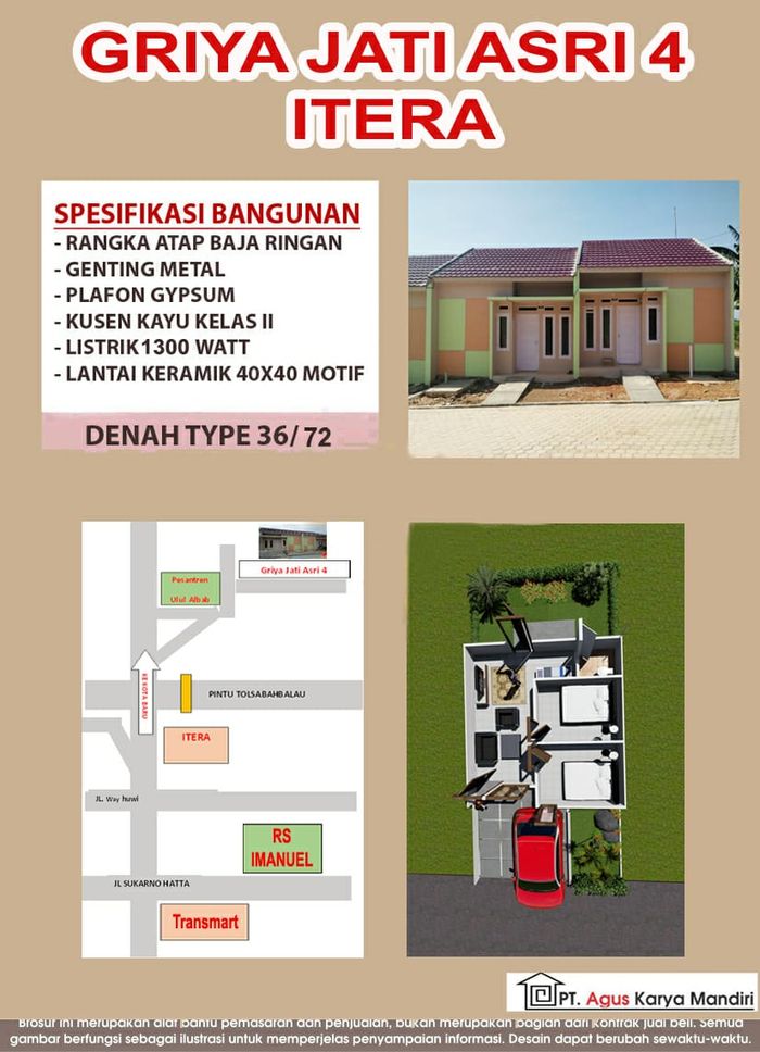 foto denah rumah tipe 36 perumahan Griya Jati Asri 4 (Lanjutan)