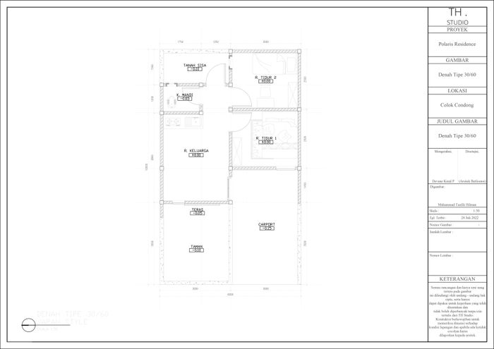 foto denah rumah tipe MINIMALIS JAPAN perumahan POLARIS RESIDENCE