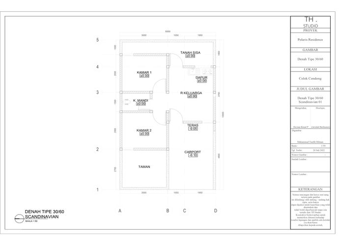 foto denah rumah tipe SCANDINAVIAN perumahan POLARIS RESIDENCE