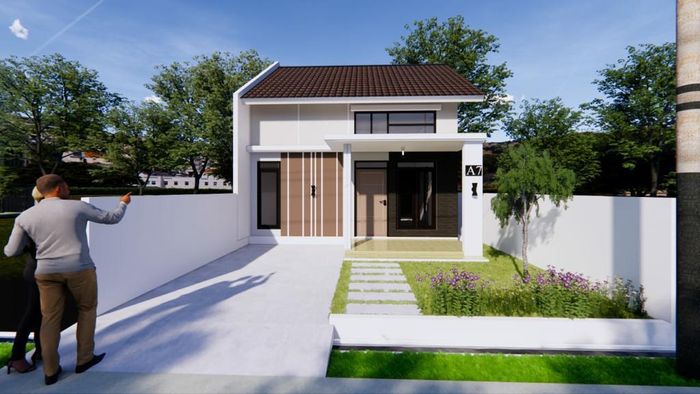 foto tampak rumah tipe 36/119 perumahan STONERISE CEMPAKA 2