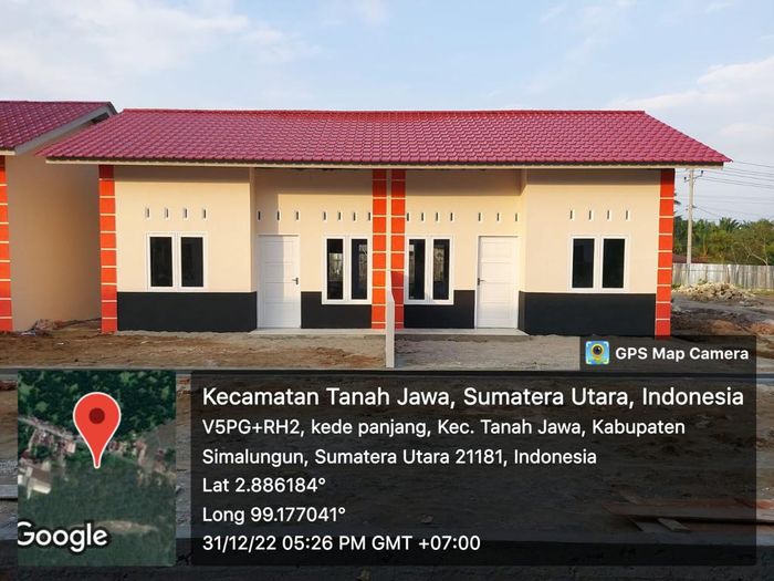 foto tampak rumah tipe 36 perumahan GREENLAND ASRI TANAH JAWA