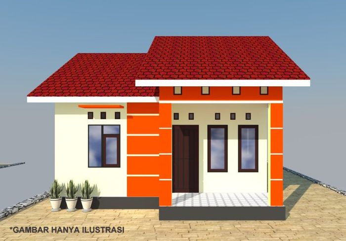 foto tampak rumah tipe 36 perumahan FITRIA JAYA RESIDENCE Tahap III