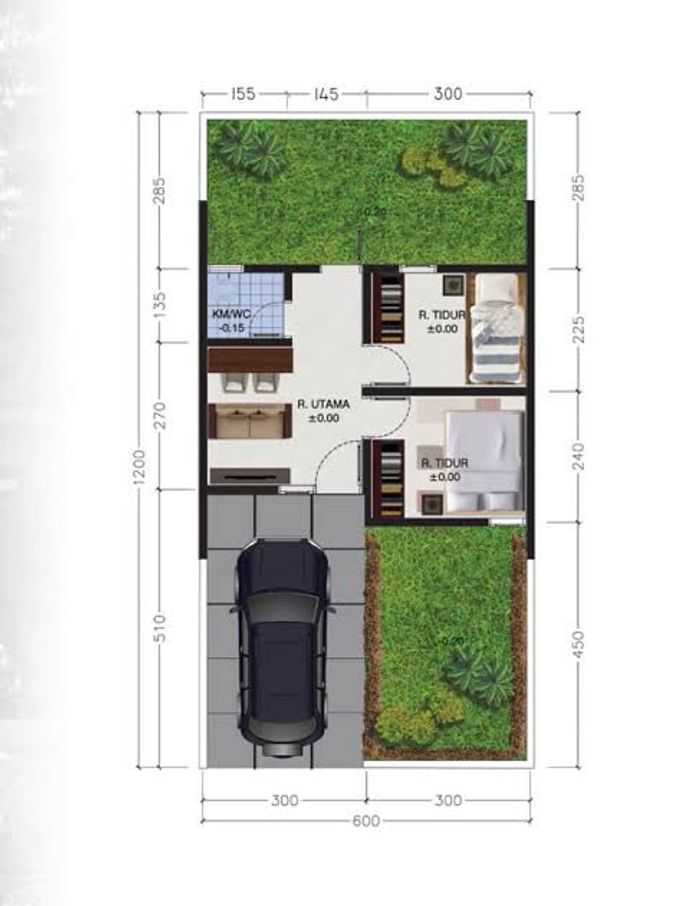 foto denah rumah tipe Subsidi perumahan METROPOLIS RESIDENCE