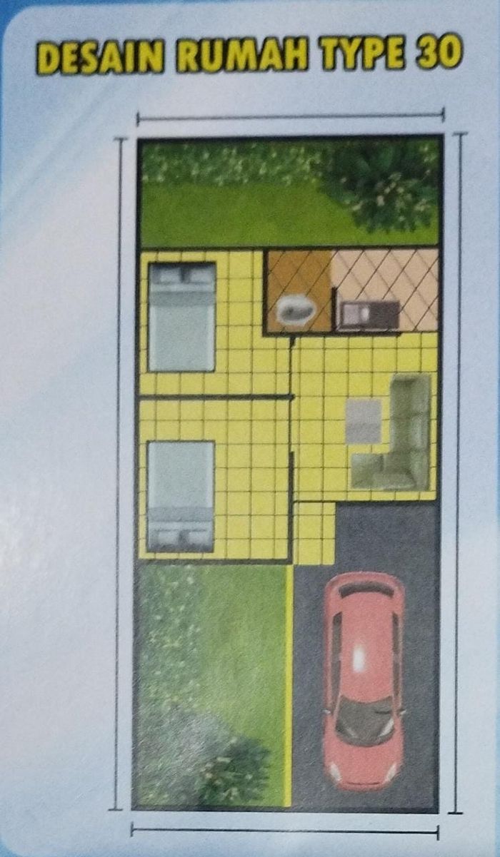 foto denah rumah tipe 30 perumahan St@in Residence Tanjungsari