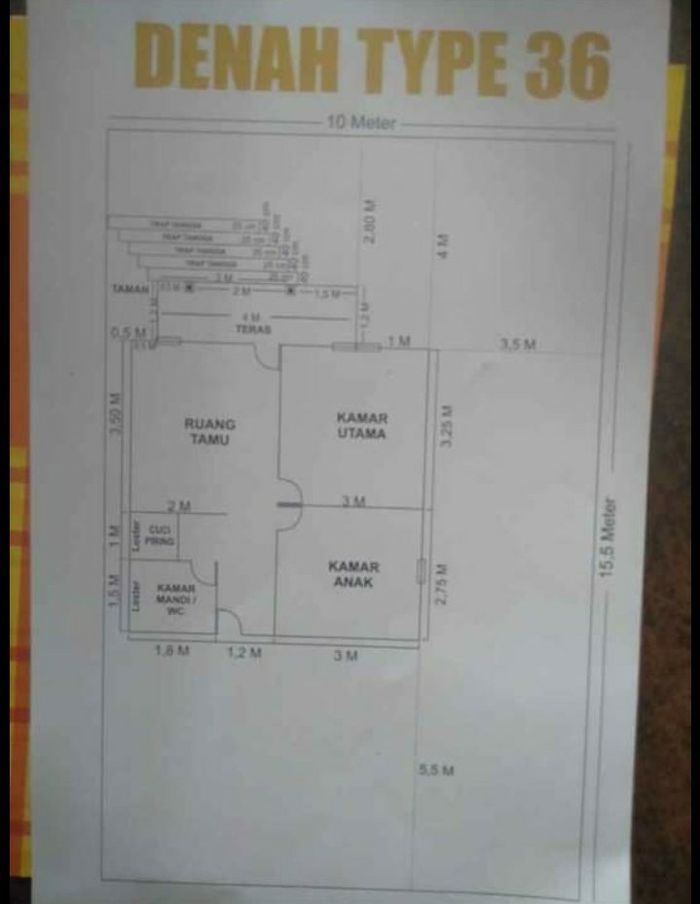 foto denah rumah tipe 36 perumahan WENGGA BINTANG HAPPY