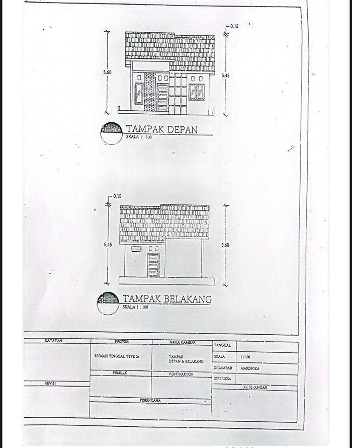 foto denah rumah tipe Subsidi perumahan Taman jagung residence 15
