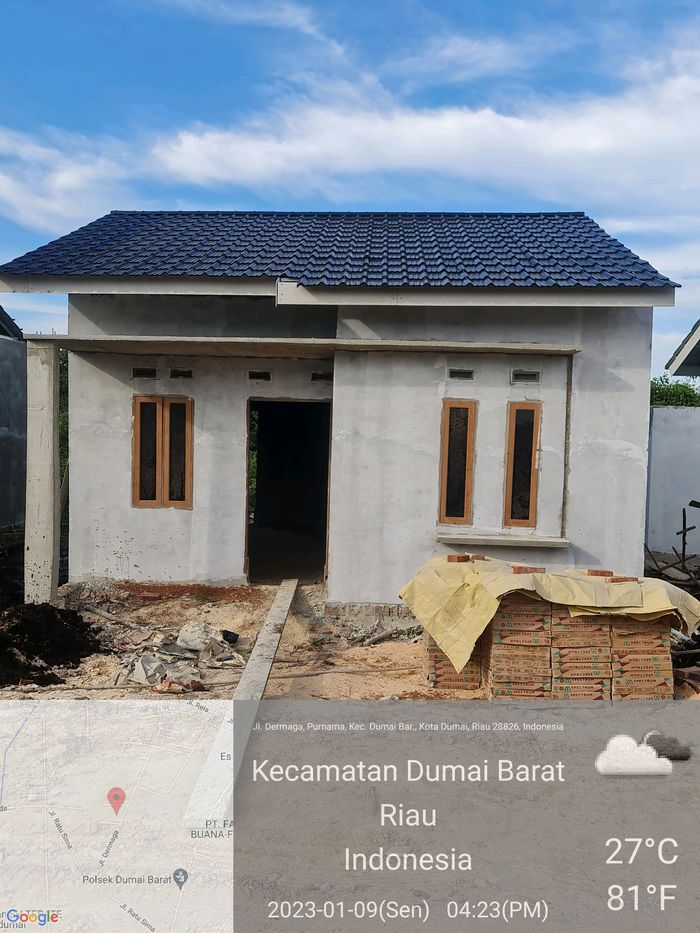 foto tampak rumah tipe 36 perumahan INDAH MAS RESIDENCE