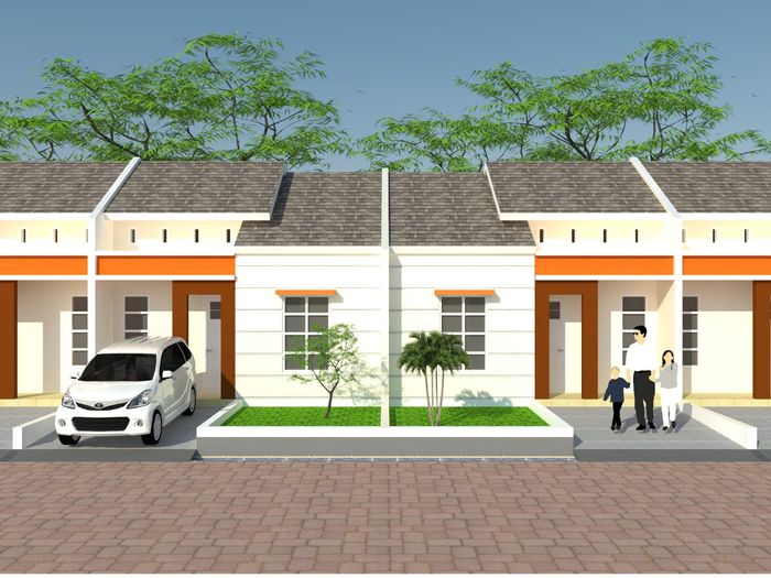 foto tampak rumah tipe 30/60 perumahan Green Permata Residences