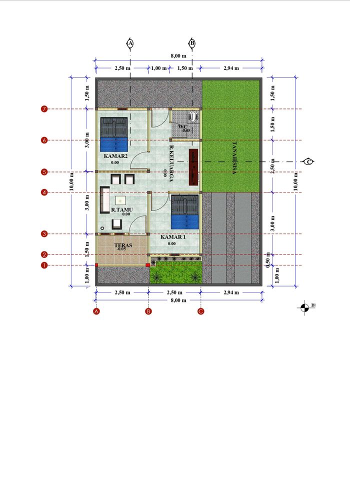 foto denah rumah tipe MATOA perumahan Perumahan AJ Residence (Alima Jaya Residence)