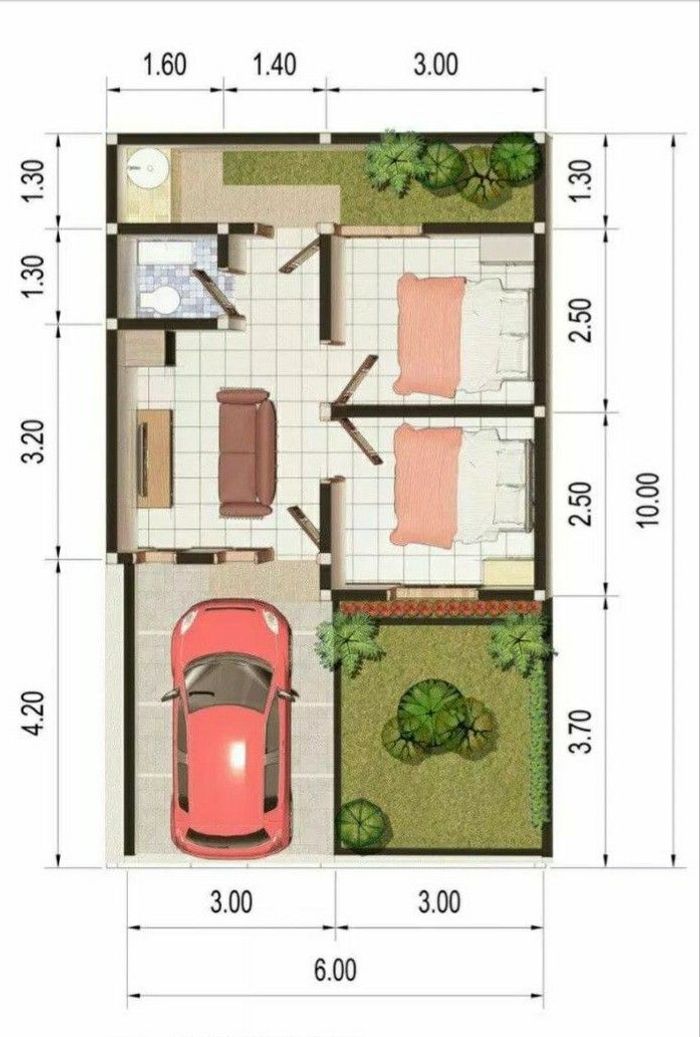 foto denah rumah tipe 30 perumahan JATIWANGI REGENCY