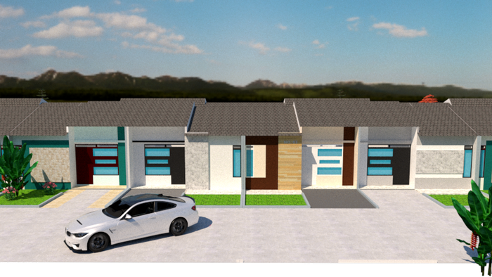 foto tampak rumah tipe 30/60 perumahan Karnaen residence