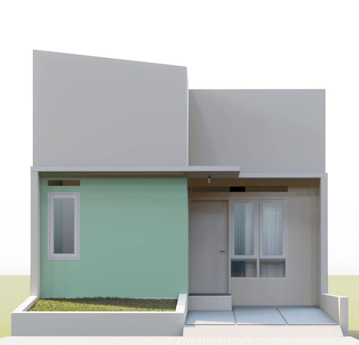 foto tampak rumah tipe cluster imani perumahan Istana Kembar2