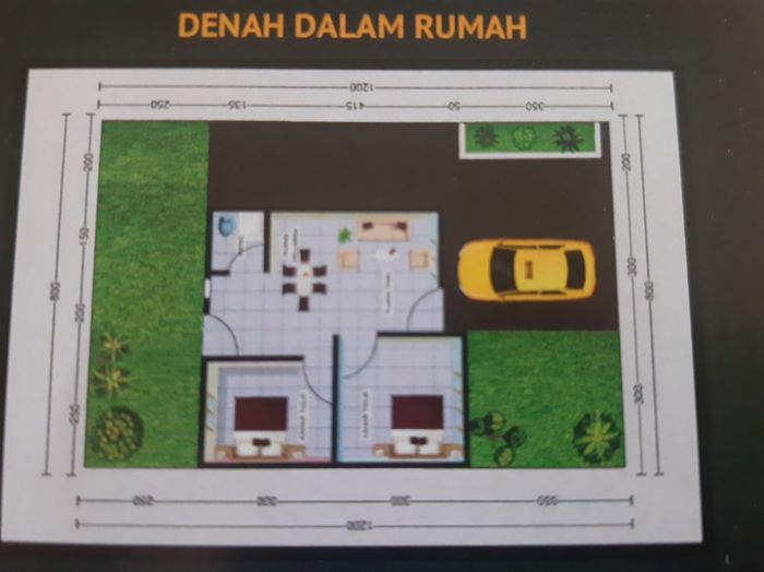 foto denah rumah tipe RHS 36 perumahan RAJAWALI RESIDENCE