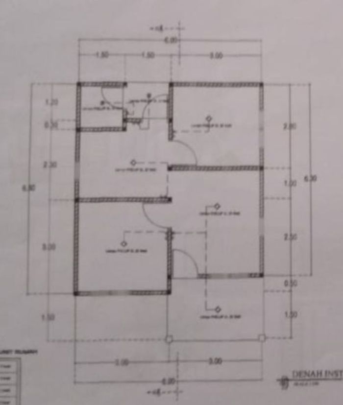 foto denah rumah tipe 36/105 perumahan PERMATA INDAH 3