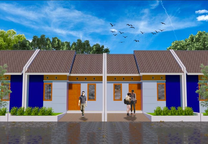 foto tampak rumah tipe 28 perumahan Puri Indah Klero