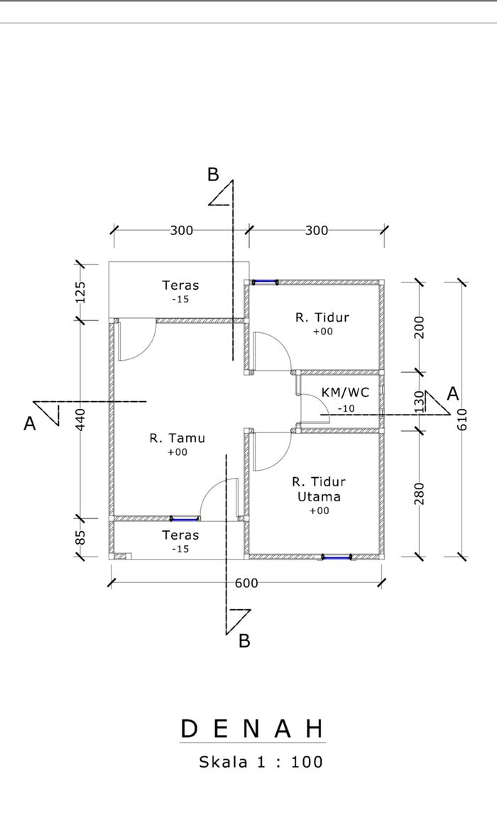foto denah rumah tipe 36 perumahan BATOLA RESIDENCE TAHAP 5