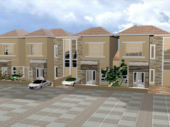 foto tampak rumah tipe CRV perumahan Grand Borista