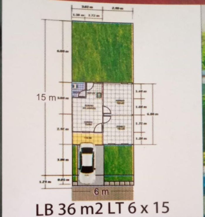 foto denah rumah tipe 36 perumahan PURI ASRI ESTATE I