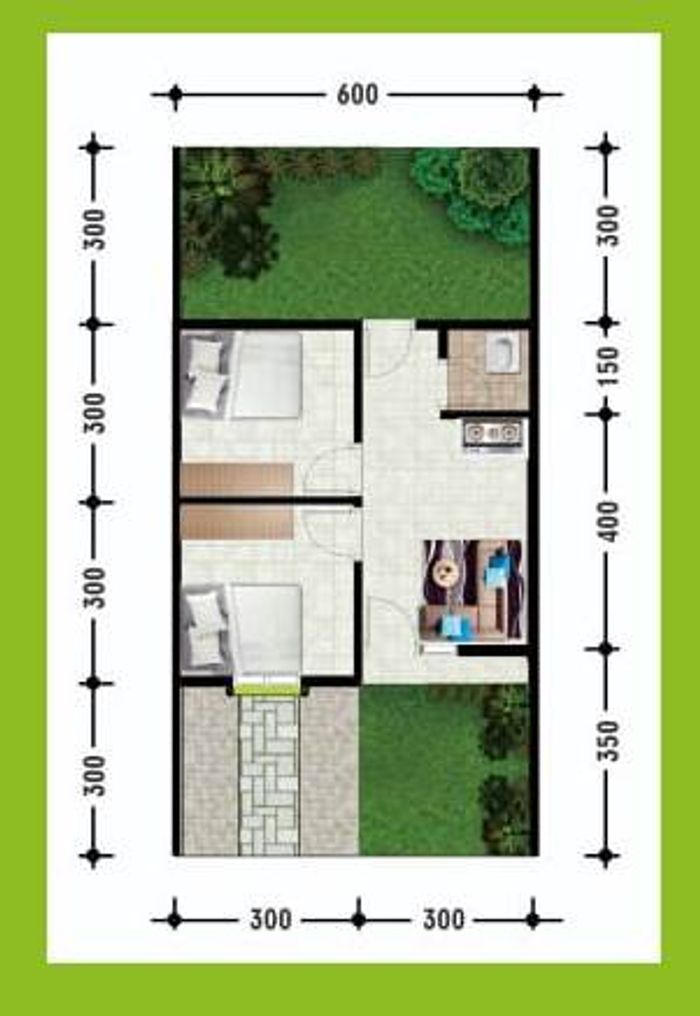 foto denah rumah tipe 36 perumahan Grand Cipta Residence