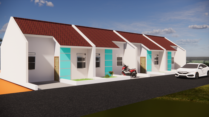 foto tampak rumah tipe 30/60 perumahan AL FAATIHAH RESIDENCE