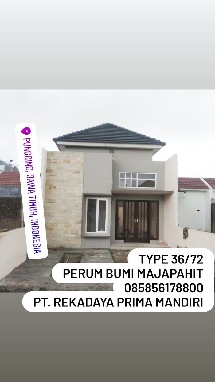 foto tampak rumah tipe 36/72 perumahan BUMI MAJAPAHIT