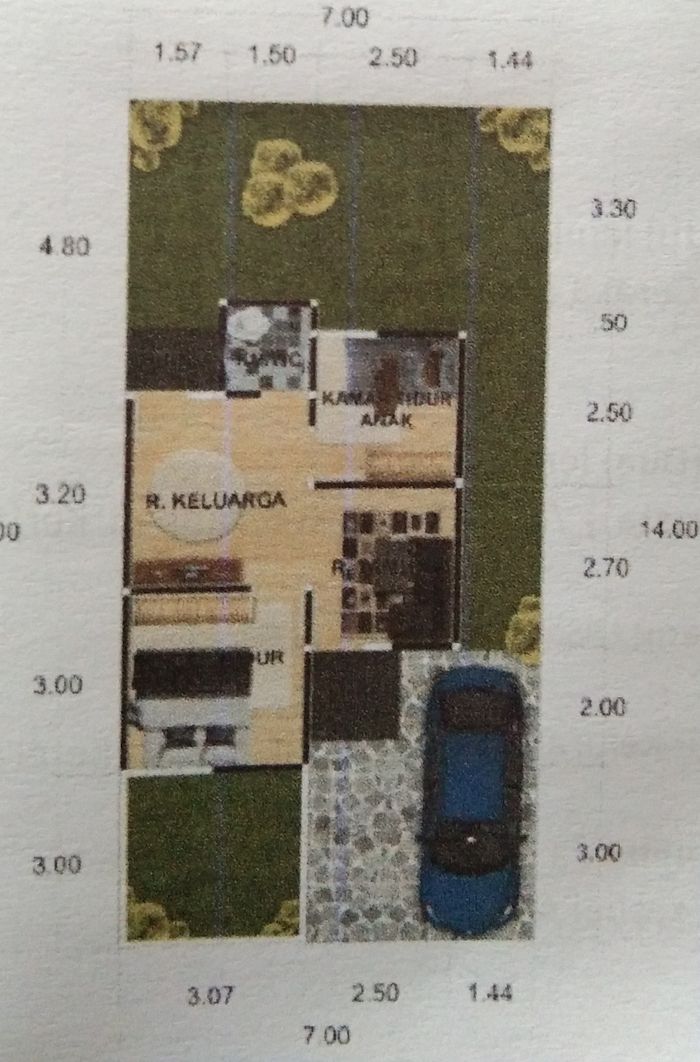 foto denah rumah tipe RST perumahan CEMARA INDAH