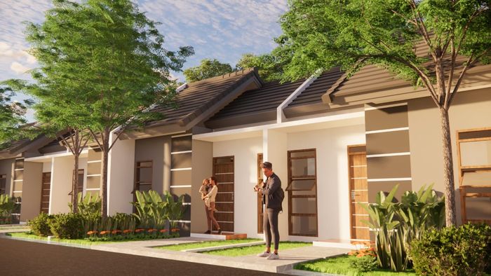 foto tampak rumah tipe Kencana perumahan Kondang Permata Residence