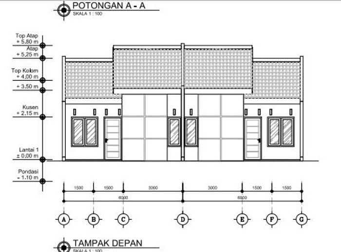 foto tampak rumah tipe T36 perumahan PESONA LEBAK WANGI