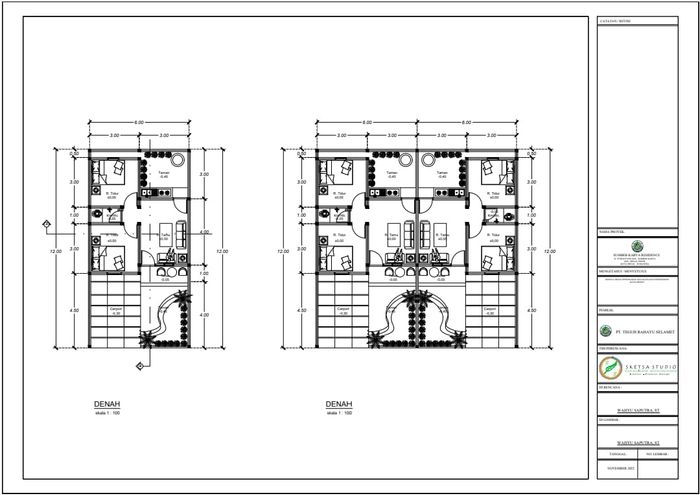foto denah rumah tipe 36+ perumahan SUMBER KARYA RESIDENCE