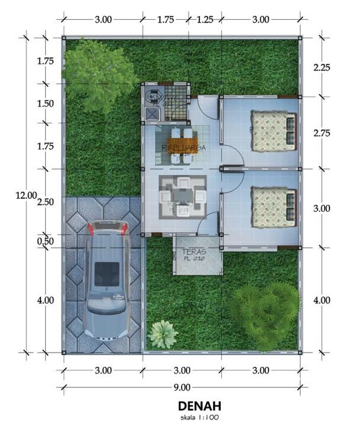 foto denah rumah tipe 36 perumahan GRIYA MUTIARA ASRI 2